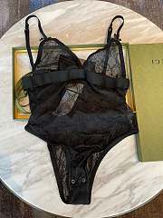 Gucci Black Lace Underwear Set - 6