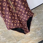 Louis Vuitton Brown Monogram With Gold Zipper One Piece Swimwear - 4