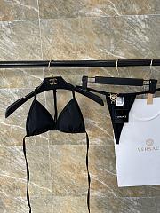 Versace Black Bikini With Gold Hardware - 4