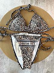 Dior Leopard Brown Pattern Bikini - 1