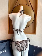 Dior Leopard Brown Pattern Bikini - 5