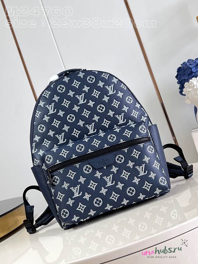 	 Louis Vuitton Monogram Shadow Discovery Backpack In Blue - 29 x 38 x 20 - 1