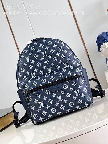 	 Louis Vuitton Monogram Shadow Discovery Backpack In Blue - 29 x 38 x 20