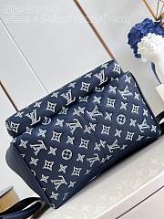 	 Louis Vuitton Monogram Shadow Discovery Backpack In Blue - 29 x 38 x 20 - 3