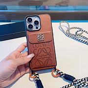 Loewe Brown Phonecase With Strap - 1