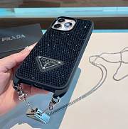 Prada Black Phonecase With Chain - 4