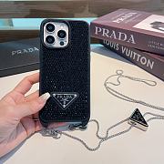 Prada Black Phonecase With Chain - 5