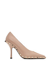 Valentino Garavani Rockstud leather pumps in nude - 3