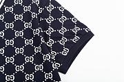 Gucci GG Stretch Cotton Polo Blue Color - 4