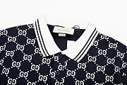 Gucci GG Stretch Cotton Polo Blue Color - 2