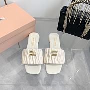 MiuMiu Matelassé Leather Sandals - 2