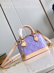 Louis Vuitton Nano Alma Monogram Vernis Leather Purple - 18*12*8cm - 1