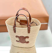 Celine Classic Panier In Raffia Tote - 21.5 X 22 X 13cm - 4