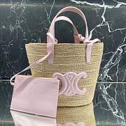 Celine Classic Panier In Raffia Tote - 21.5 X 22 X 13cm - 3