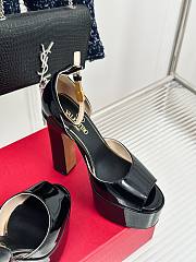 Valentino Vlogo Black Patent Sandals Heeled 155mm - 6