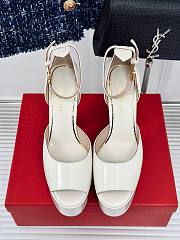 	 Valentino Vlogo White Patent Sandals Heeled 155mm - 6