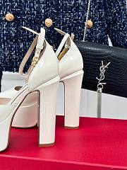 	 Valentino Vlogo White Patent Sandals Heeled 155mm - 3