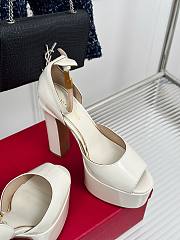 	 Valentino Vlogo White Patent Sandals Heeled 155mm - 4