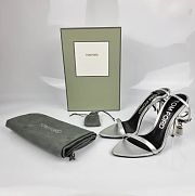 Tom Ford Padlock Silver Heels 105mm - 1