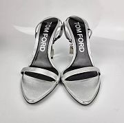 Tom Ford Padlock Silver Heels 105mm - 5