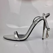 Tom Ford Padlock Silver Heels 105mm - 4