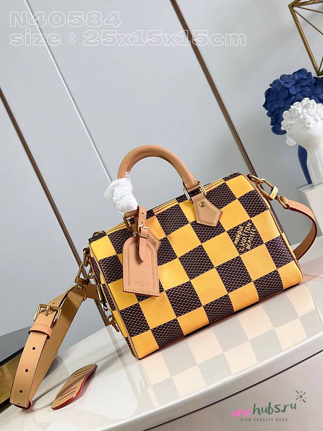 Louis Vuitton Speedy Bandoulière 25 Damier Yellow - 25 x 15 x 15cm - 1