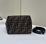 Fendi Roll Mini Fabric Brown Tote - 23*12*13cm - 2