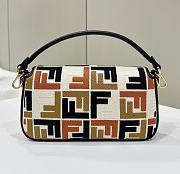 Fendi Baguette Canvas Multcolor Bag - 27*6*14cm - 5