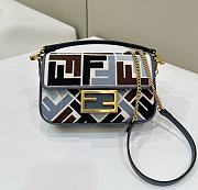 Fendi Baguette Small Canvas Multicolor Bag - 19.5*5*11cm - 1