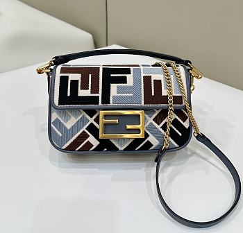 Fendi Baguette Small Canvas Multicolor Bag - 19.5*5*11cm