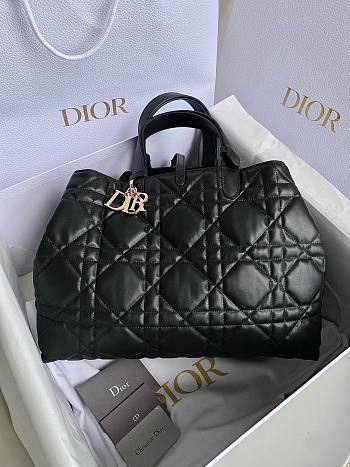 Dior Large Toujours Macrocannage Black Tote - 37x20x28.5cm