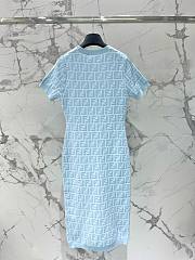 Fendi Blue FF Motif Body Dress - 2