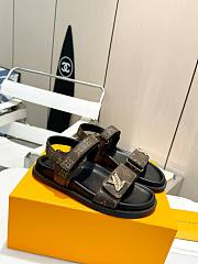 Louis Vuitton Monogram Leather Twist Logo Sandals - 6