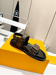 Louis Vuitton Monogram Leather Twist Logo Sandals - 5