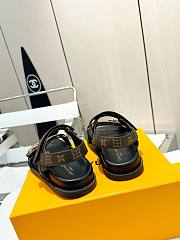Louis Vuitton Monogram Leather Twist Logo Sandals - 3