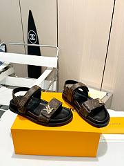 Louis Vuitton Monogram Leather Twist Logo Sandals - 2