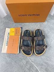 Louis Vuitton Monogram Leather 2 Strap Slides 02 - 4
