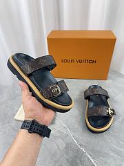 Louis Vuitton Monogram Leather 2 Strap Slides 02 - 2