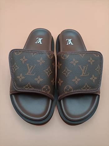 Louis Vuitton Miami Brown Monogram Leather Mules