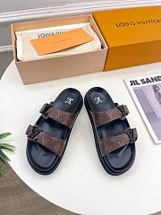 Louis Vuitton Monogram Leather 2 Strap Slides 03 - 1