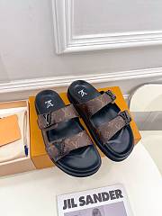 Louis Vuitton Monogram Leather 2 Strap Slides 03 - 5