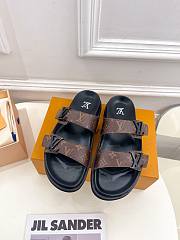 Louis Vuitton Monogram Leather 2 Strap Slides 03 - 2