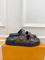 Louis Vuitton Monogram Leather 2 Strap Slides 03 - 4