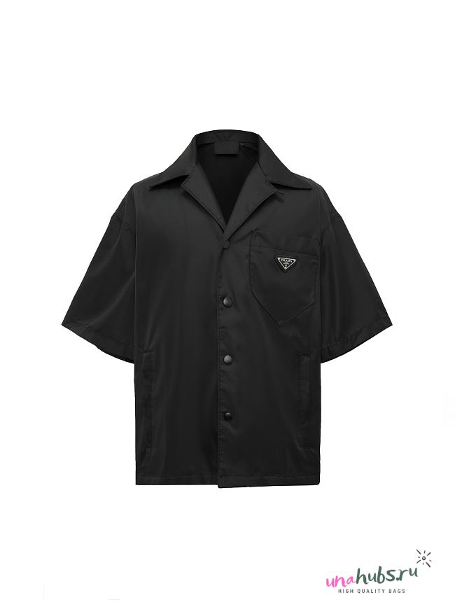 Prada Black Triangle Logo Shirt - 1