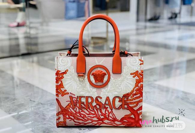 VERSACE LA MEDUSA BAROCCO SEA SMALL CANVAS TOTE BAG - L29,5 x W14,5 x H24 cm - 1