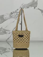 Prada Woven Fabric Crochet Tote Bag - 30x17.5x9CM - 1