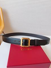 Cartier Smooth Leather Black Belt - 1