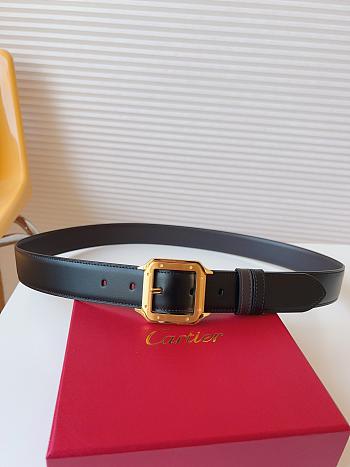 Cartier Smooth Leather Black Belt