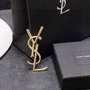 YSL Brooch Gold 