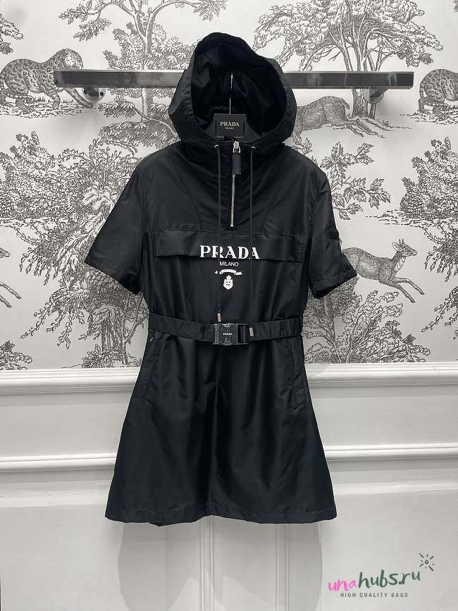 PRADA Logo Detailed Hooded Jacket In Default Title - 1